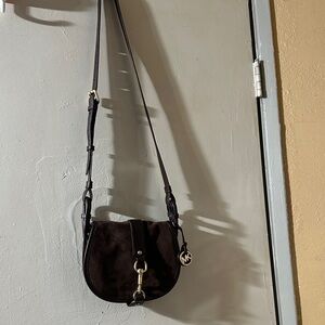 Michael Kors Brown Suede Crossbody Bag